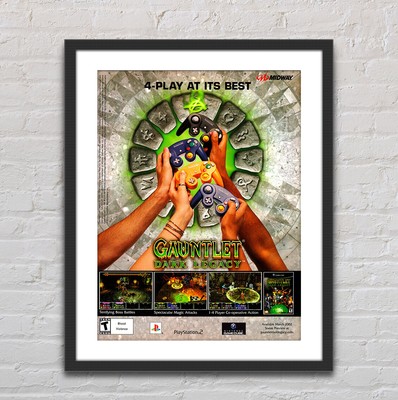 Gauntlet Dark Legacy Playstation 2 PS2 XBOX Glossy Poster Print 18'' x 24'' G0516