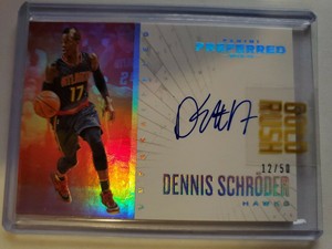 2015 16 Panini Preferred Dennis Schroder Autograph D 12 50 Ebay