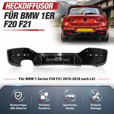F�r BMW 1er F20 F21 15-18 LCI Heckanschluss Glanz Sto�stange Diffusor Blende