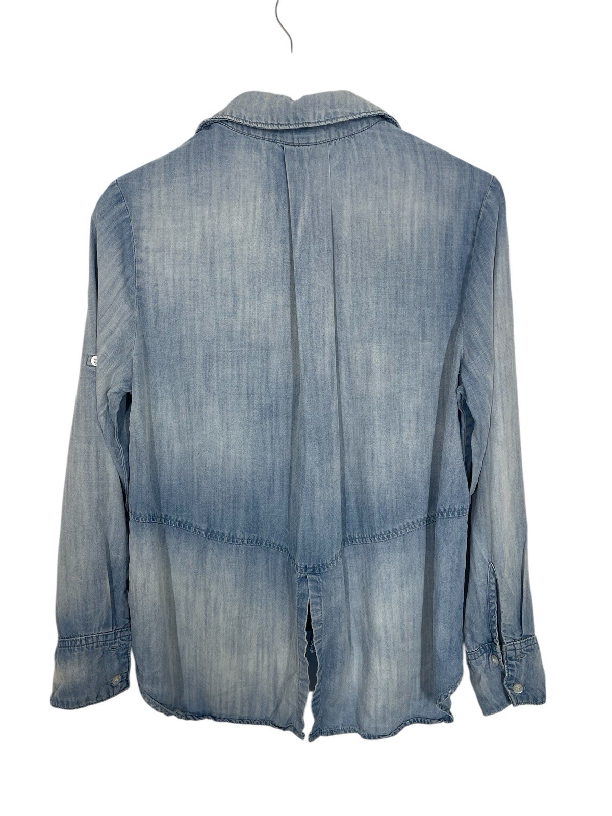 BELLA DAHL Split Back Button Down Shirt Denim Cha… - image 10