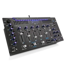 Pyle 6 Channel Mixer DJ Controller with Bluetooth, Professional Sound Black