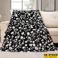 Soft Flannel Throw Blanket All Seasons Lightweight Floral Design Ideal Gift New
