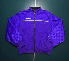 Vintage 90s Arctic Cat Bomber Jacket Mens XL Made In USA Purple Puffer Racing