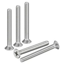 M4-0.7x40 Flat Head Machine Screws -50pcs -304 Stainless Steel -Silver