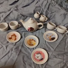 Beautiful Porcelain DISNEY Princess' Miniature Tea Set with 7 Total Pieces