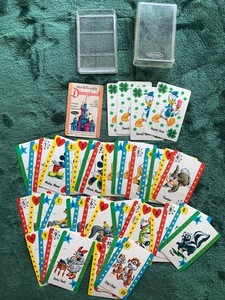 1964 Disneyland Whitman Card Game complete set 44 cards case Vintage used rare