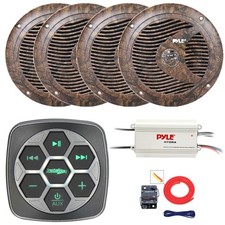 Metra Marine and 3-Zone Controller, 4x 6.5'' 150W Camouflage Speakers, Amp, Kit