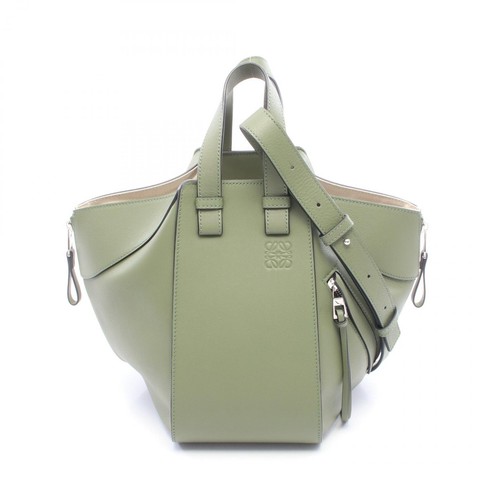 LOEWE HAMMOCK SMALL 2WAY 387.30.S35 Handbag Leather Green Women's #MMB12277