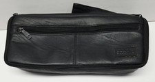 "Audio Accents" Cassette Tape Holder Case Faux Leather Padded Box 15 Tapes Read