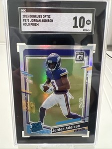 Jordan Addison 2023 Optic #271 Holo Price Guide - Sports Jordan Addison 2023 Optic #271 Holo Price Guide - Sports