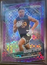 2025 Panini Prizm Arian Smith /49 Purple Ice Prizm New York JETS SSP RC WR ✈️'s