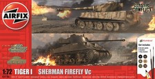 Image of Airfix A50186 Classic Conflict Tiger 1 vs Sherman Firefly Gift Set Model Kit