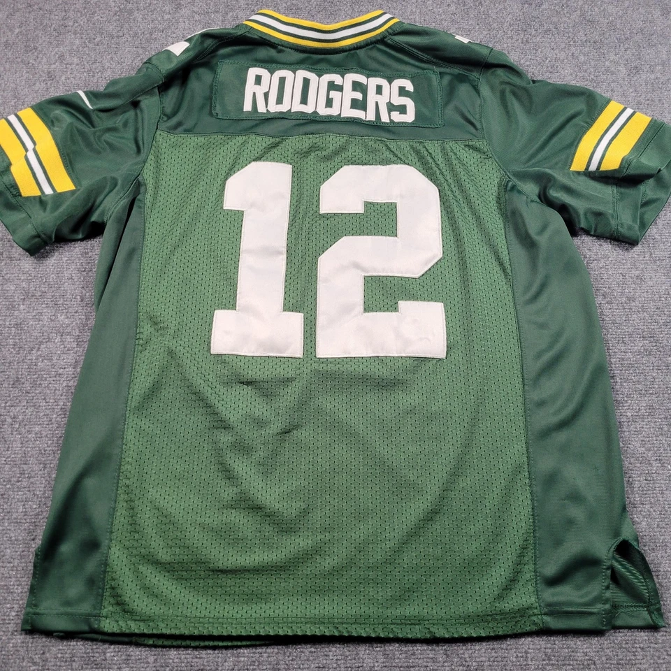 Camiseta deportiva de los Green Bay Packers para hombre 40 #12 Aaron Rodgers NFL fútbol americano Nike en el campo Foto 3 de 4