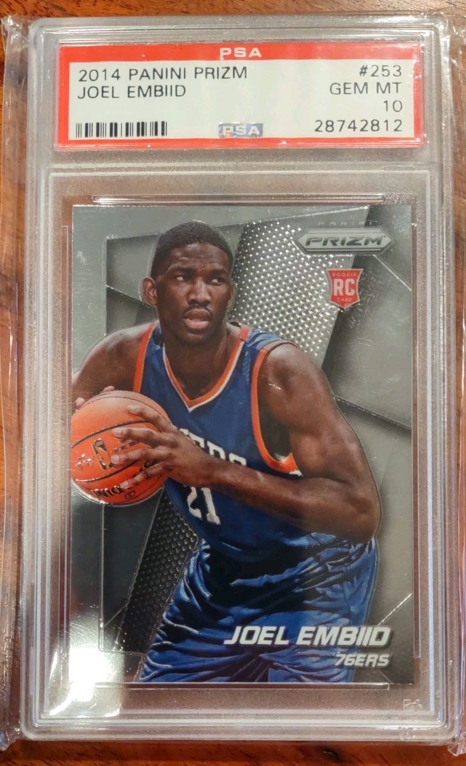 2014 PANINI PRIZM #253 JOEL EMBIID ROOKIE RC PSA 10