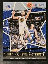 Stephen Curry 2020-21 Hoops LIGHTS CAMERA ACTION WINTER PARALLEL Insert Card 26