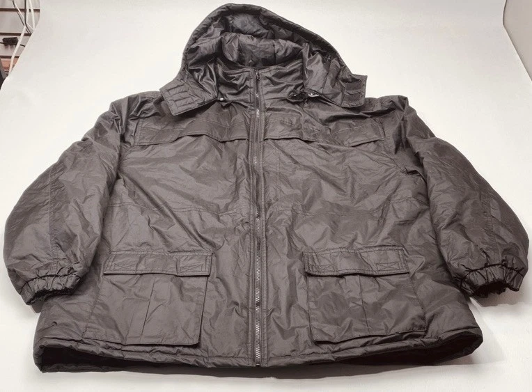 NEW Haband’s Ice House Parka Men's 2XL Black Winter Coat Waterproof Quilted 7916 - Image 2 of 4