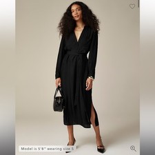 J.Crew Bungalow dress in drapey viscose twill S/4-6