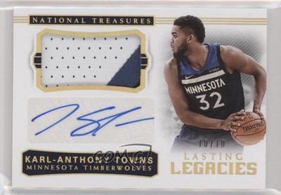 2017 National Treasures Lasting Legacies Prime 10/10 Karl-Anthony Towns Auto 2r5