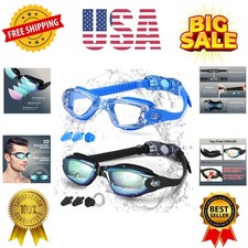 Swim Goggles, 2 Pack Goggles Swimming Adult Swimming Goggles for Women Men Yo...