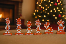 Christmas Holiday Tree Festive Ornament Family Customizable Bundle 50 Pack Gift