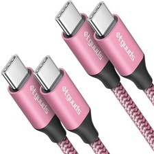etguuds Pink USB C to USB C Cable 3ft, 2-Pack 60W USBC to USBC Cord, Type C t...