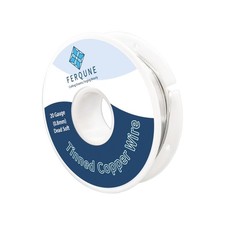 FERQUEN 20 Gauge Tinned Copper Wire for Stained Glass Project, Crafts, and Je...