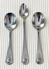 Set of 3 Oneida GERBER Stainless 2 Baby Spoons 1 Infant Feeding Spoon