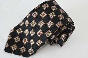 ROBERT TALBOTT BLACK SILK MEN'S NECK Tie W:4" BY L:61"