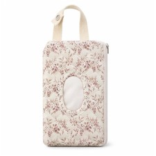 Quilted Diaper Wipe Holder Floral Hanging Pouch Reusable Fabric Wet Organizer...