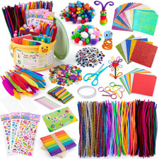 5000 Lavoretti Creativi per Bambini, Art Craft Set Con Pompon, Occhi Contorti, S