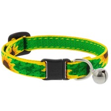 LupinePet Cat Collar Sunflowers Pattern Breakaway Buckle Bell Option Adjustable