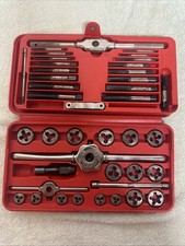 Snap On Tools Usa 41pc Standard Tap And Die Set Wcase Thread Gauge Machinist