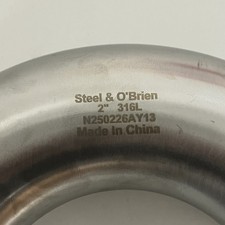 Steel & O'Brien N250226AY13 316L Elbow 2" Sanitary Weld Fitting Pipe