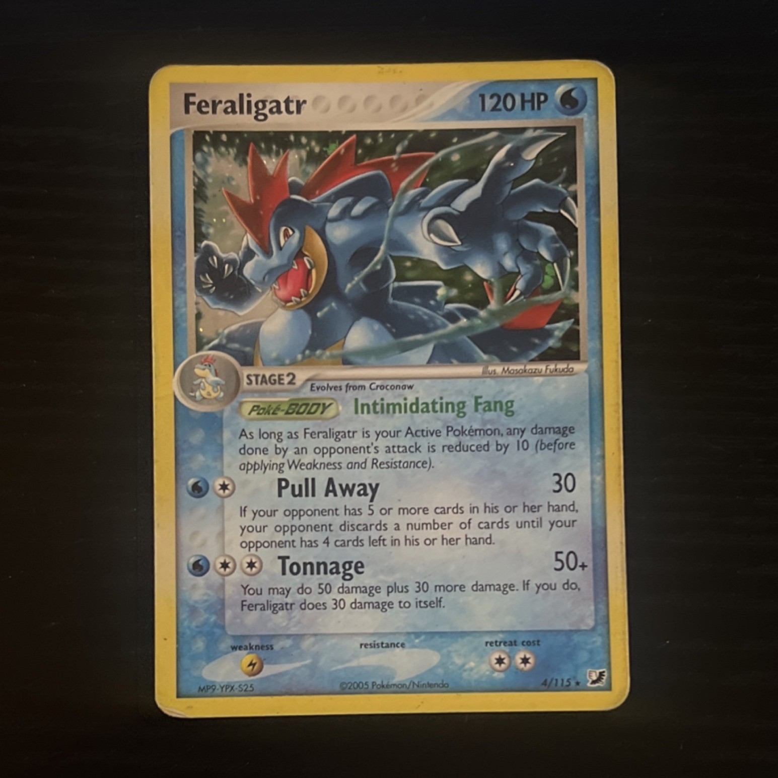 Pokémon Feraligatr 4/115 Unseen Forces Holo Rare Card 120HP Stage 2 English