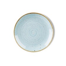 Churchill Stonecast Teller groß, halb flach in hell Blau Duck Egg Blue - ø28,8cm