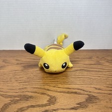 Pokemon Center Pikachu 2015 Laying down Beanie Plush 7  