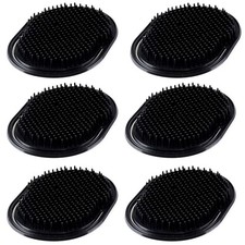 6Pcs shampoo pocket comb massage hair 6 Count Pack of 1 , black