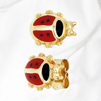 Kinder Ohrstecker MarienkäFer Rot 333 Gold Gelbgold Ohrringe Kinderohrringe