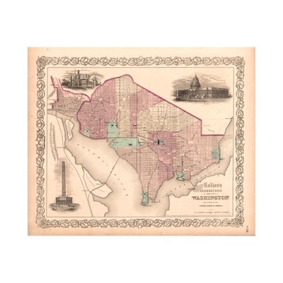 A. J. Johnson s 1863 Color-Coded Map of Washington D.C. and Georgetown
