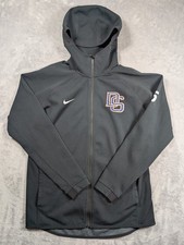 Nike Jacket Mens Size Medium Black Dri Fit Windbreaker Hooded Full Zip