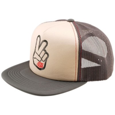 Troy Lee Designs Peace Out Trucker Snapback Hat - Vintage White/Carbon 787573020