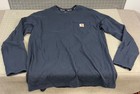 Carhartt Force Men’s Long Sleeve T-Shirt Sz. L Navy Blue TK4617-M Relaxed Fit