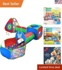 Toddler Jungle Gym Play Tent  Crawl Tunnel Toy - Fun Indoor/Outdoor Activity