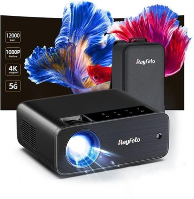 Rayfoto Beamer Full HD 1080P 5G WiFi Bluetooth 4K Support neu OVP Heimkino Proje