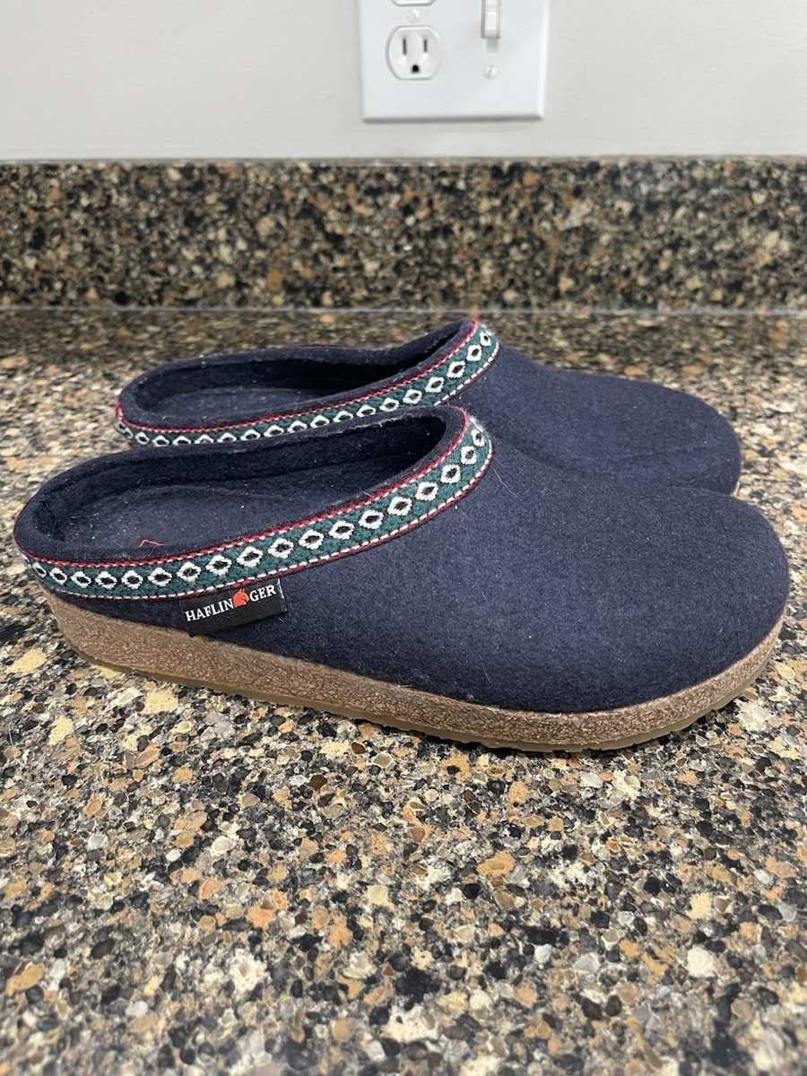 Wool Felt Haflinger Grizzly Clog Closed Back HAFLINGER Felt Clog