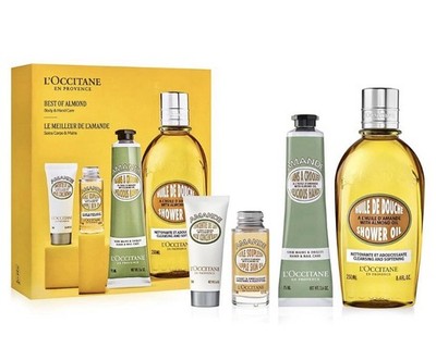 4Pcs L'OCCITANE Gift Set The Best Of Almond Body & Hand Care -Open Box