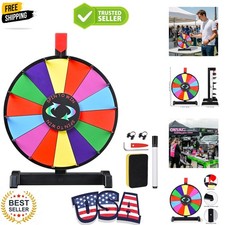 12" Prize Wheel Tabletop 14 Slots Heavy Duty Editable Spinning Wheel for Fort...