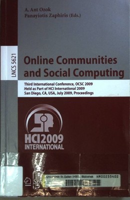 Online Communities and Social Computing: Third International Conference, OCSC 20