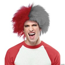 Morris Costumes Sports Fun Wig Red Grey - One Size Fits Most