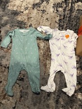 4 Pieces! —- New! Carters  Sz 3-6 Months Comfy Lounge Pajama Sleepers